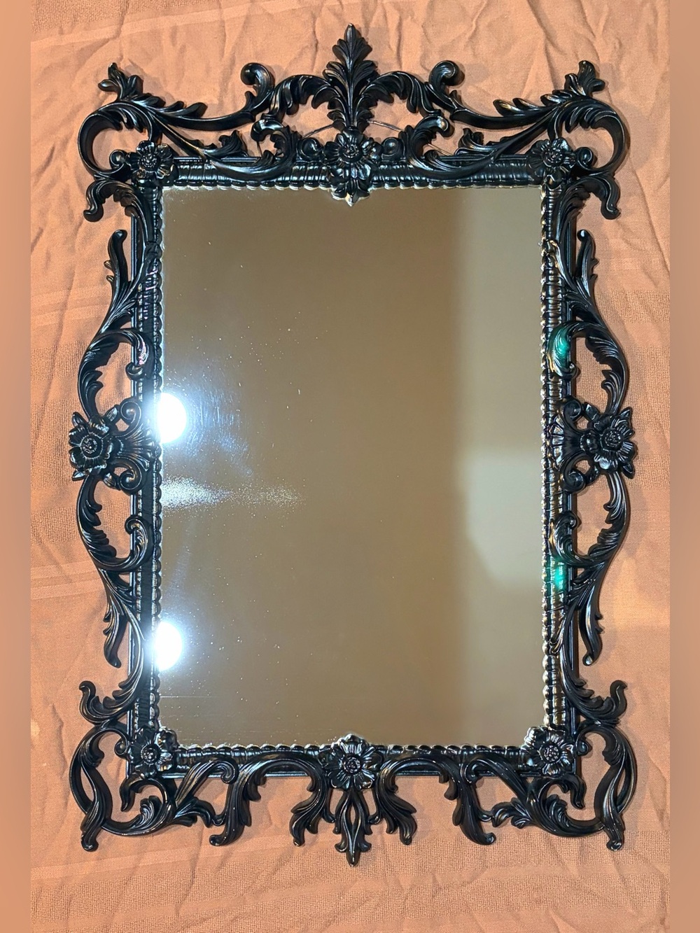 Vintage- 🖤 1950s Turner Wall Accessory Gothic Ornate Baroque Mirror - Model P100